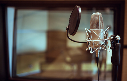 mic in recording studio