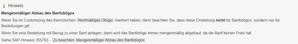 Banfobligo - BANF SAP