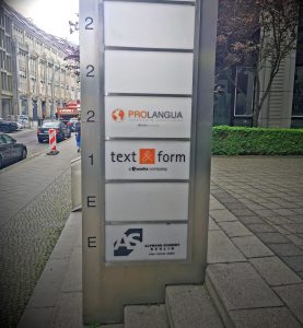 Prolangua und text&fomr in der Neuen Grünstraße 25